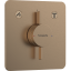 Змішувач прихованого монтажу Hansgrohe DuoTurn Q на 2 функції, Brushed Bronze 75414140 (Пошкоджене пакування)
