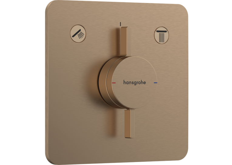 Змішувач прихованого монтажу Hansgrohe DuoTurn Q на 2 функції, Brushed Bronze 75414140 (Пошкоджене пакування)