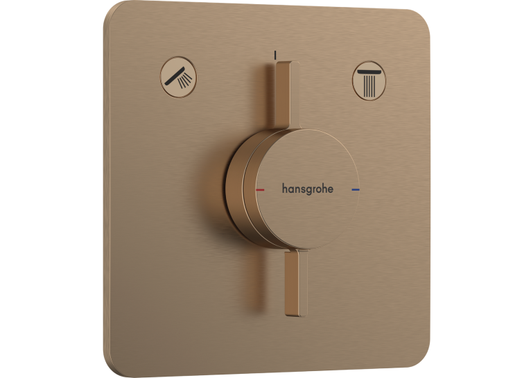Змішувач прихованого монтажу Hansgrohe DuoTurn Q на 2 функції, Brushed Bronze 75414140 (Пошкоджене пакування)