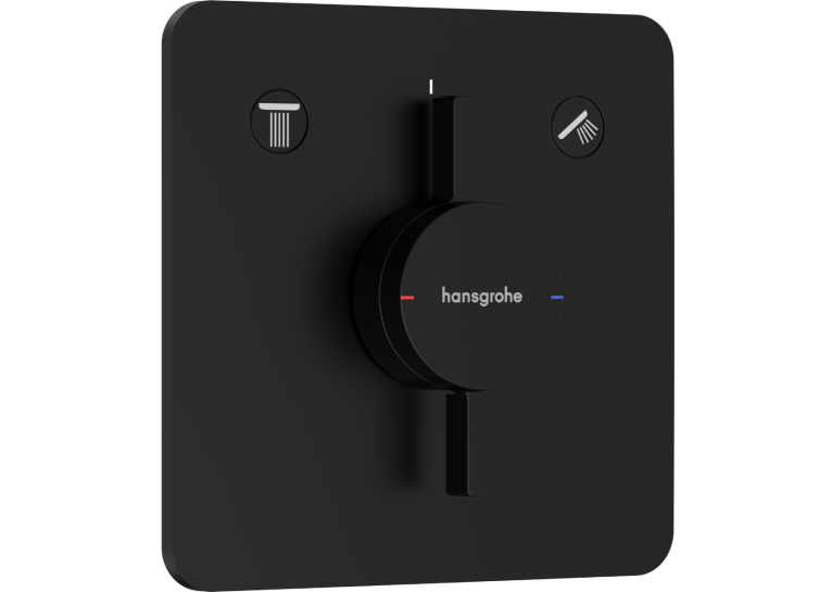Смеситель скрытого монтажа Hansgrohe DuoTurn Q на 2 функции, Matt Black 75414670