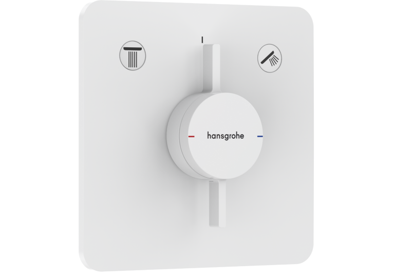 Змішувач прихованого монтажу Hansgrohe DuoTurn Q на 2 функції, Matt White 75414700 (Пошкоджене пакування)