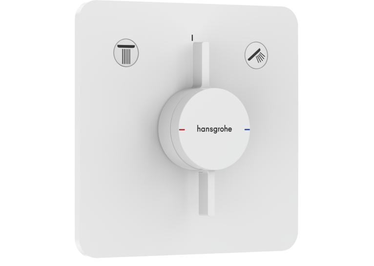 Змішувач прихованого монтажу Hansgrohe DuoTurn Q на 2 функції, Matt White 75414700 (Пошкоджене пакування)