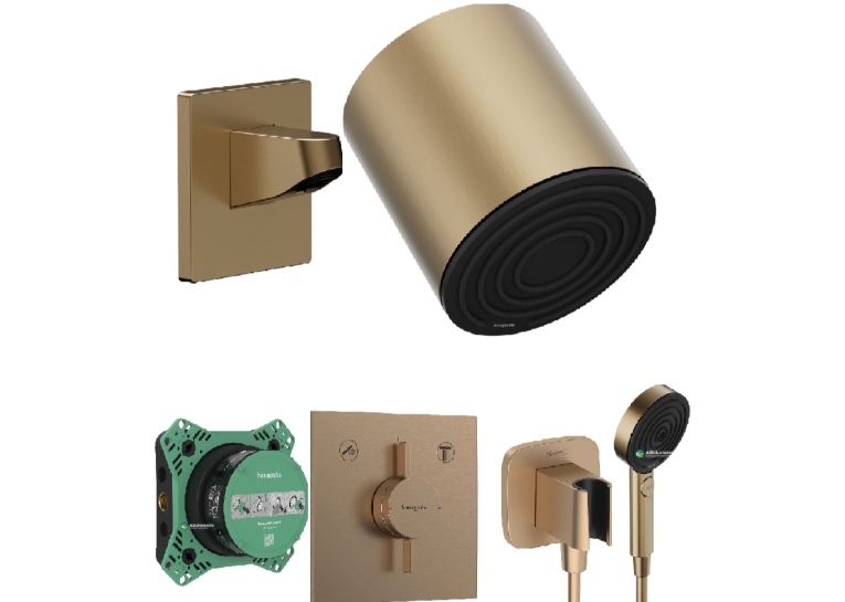 Душевой комплект Hansgrohe DuoTurn E 6в1 Bronce 75417140+01500180+26887140+24110140+24139140+24130140