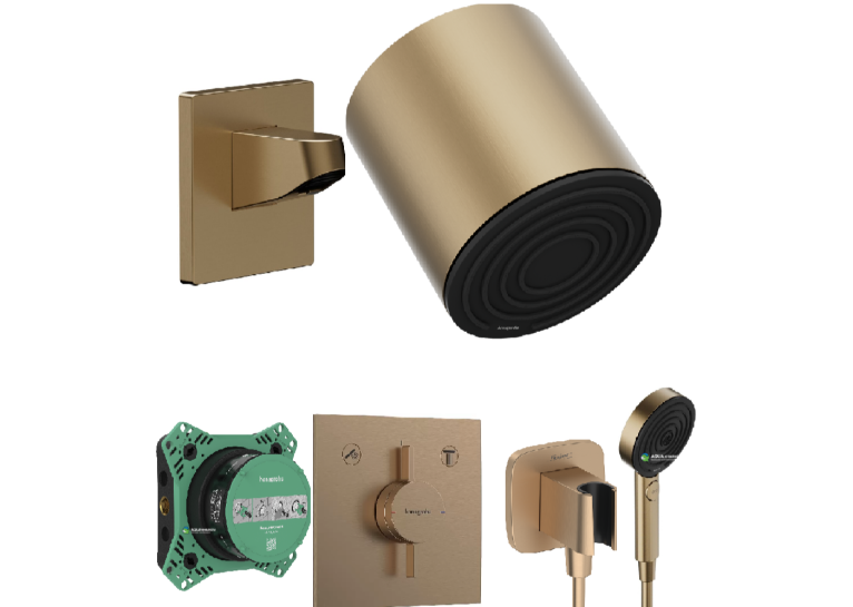 Душевой комплект Hansgrohe DuoTurn E 6в1 Bronce 75417140+01500180+26887140+24110140+24139140+24130140