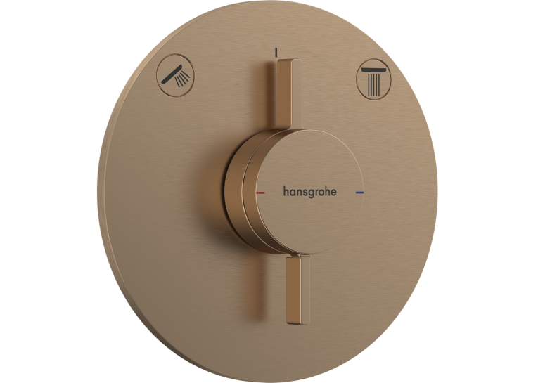 Змішувач прихованого монтажу Hansgrohe DuoTurn S на 2 функції, Brushed Bronze 75418140