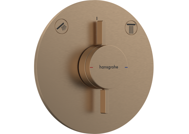 Смеситель скрытого монтажа Hansgrohe DuoTurn S на 2 функции, Brushed Bronze 75418140