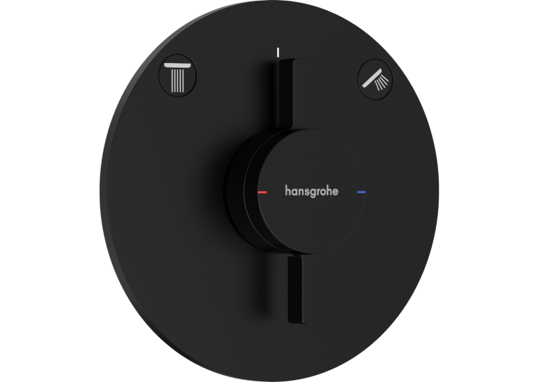 Смеситель скрытого монтажа Hansgrohe DuoTurn S на 2 функции, Matt Black 75418670
