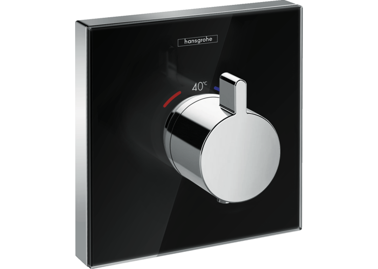 Термостат для душа Hansgrohe ShowerSelect Glass Highfow Black/Chrome 15734600