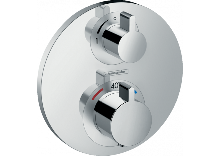 Змішувач-термостат Hansgrohe Ecostat S із запірним/перемикаючим вентилем 15758000
