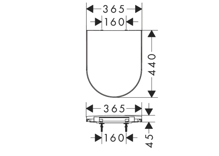  Сидіння для унітазу Hansgrohe EluPura SoftClosing top fix 60148450