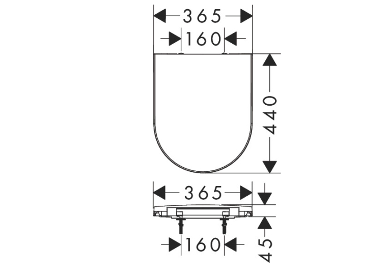  Сидіння для унітазу Hansgrohe EluPura SoftClosing top fix 60148450