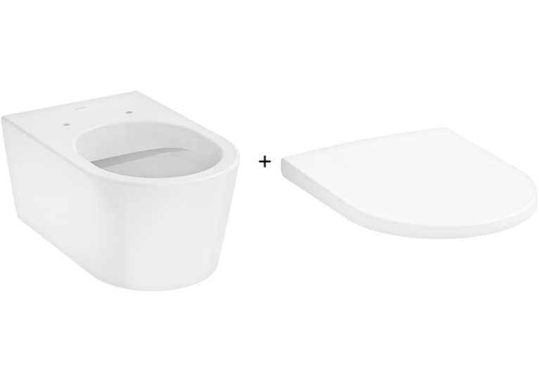 Унитаз подвесной Hansgrohe EluPura S 60193450 Rimless с сиденьем Soft Close 60148450 дюропласт