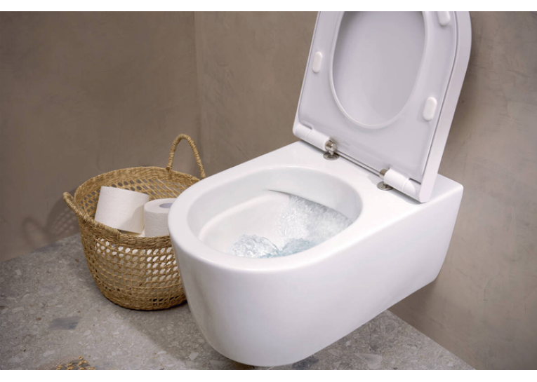 Унитаз подвесной Hansgrohe EluPura S 60193450 Rimless с сиденьем Soft Close 60148450 дюропласт