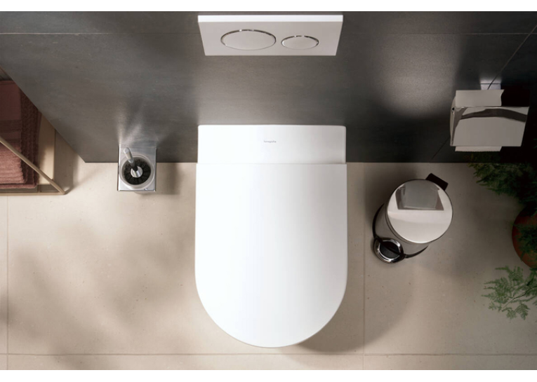 Унитаз подвесной Hansgrohe EluPura S 60193450 Rimless с сиденьем Soft Close 60148450 дюропласт