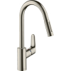  Кухонний змішувач Hansgrohe Focus (31815800) з висувним виливом.