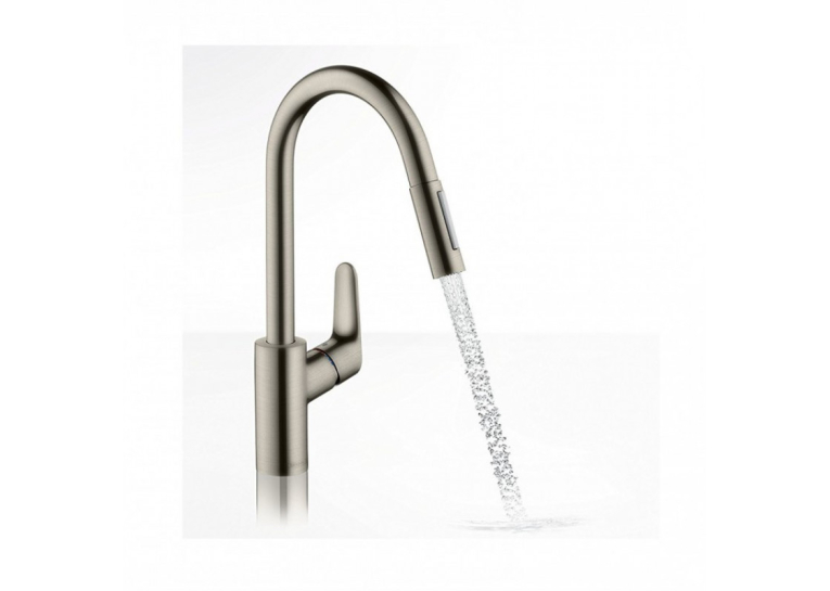  Кухонний змішувач Hansgrohe Focus (31815800) з висувним виливом.