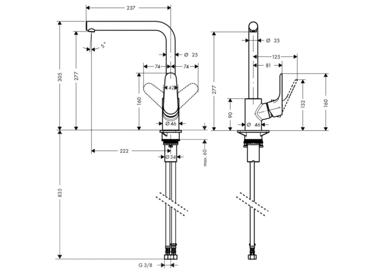  Кухонний змішувач Hansgrohe Focus (31817000)