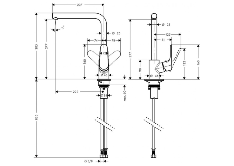  Кухонний змішувач Hansgrohe Focus (31817000)