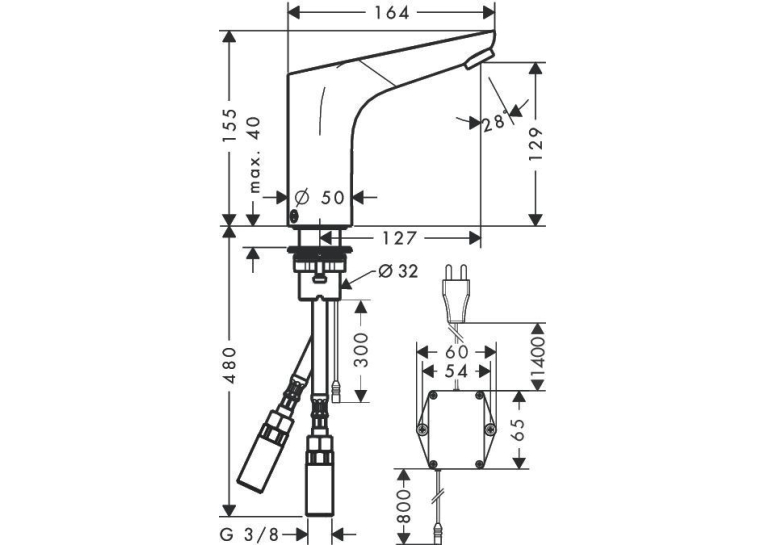  Змішувач безконтактний Hansgrohe Focus (31174000)