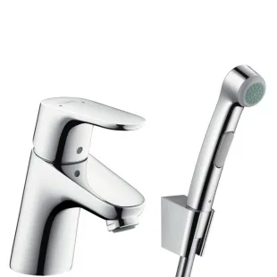 Смеситель для раковины однорычажный с гигиенической лейкой Hansgrohe Focus E2 31926000