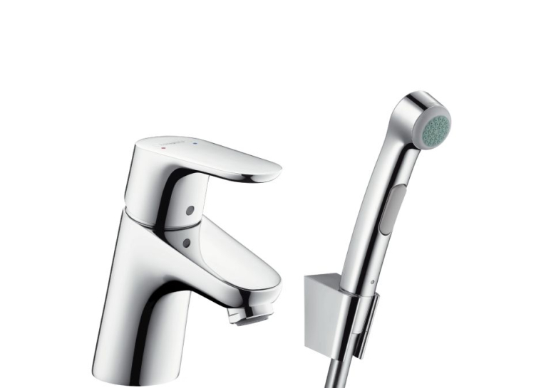 Смеситель для умывальника Hansgrohe Focus E2 (31926000) с гигиеническим душем