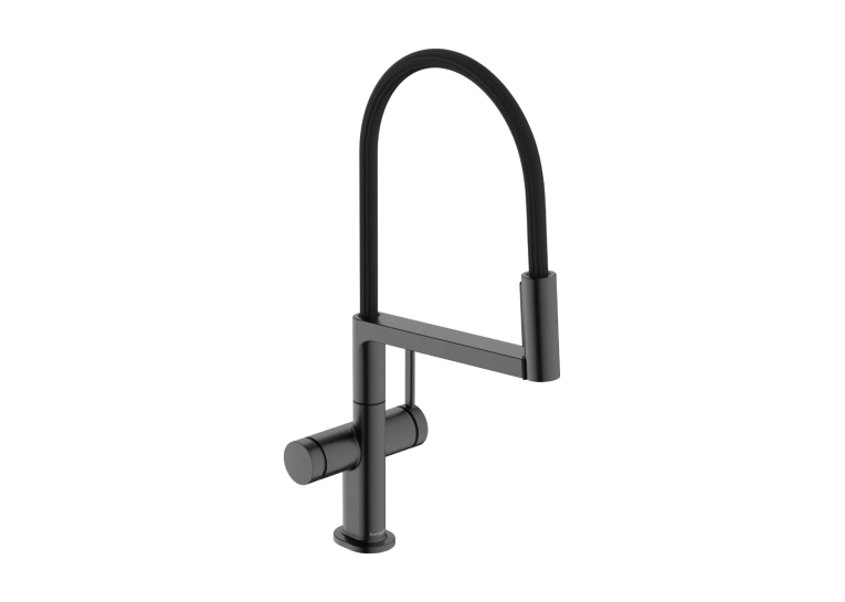 Змішувач для кухні Hansgrohe Talis Select M54 PowderSpray з висувним душем, чорний матовий хром 72861340