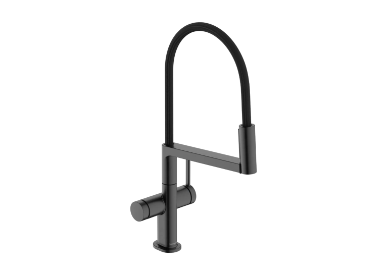 Змішувач для кухні Hansgrohe Talis Select M54 PowderSpray з висувним душем, чорний матовий хром 72861340