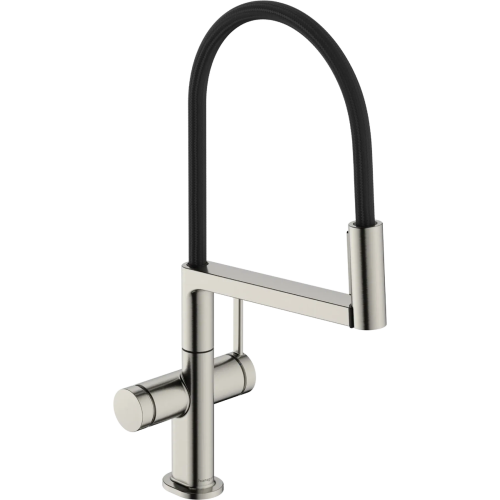 Змішувач для кухні Hansgrohe Talis Select M54 PowderSpray з висувним душем, сталь 72861800