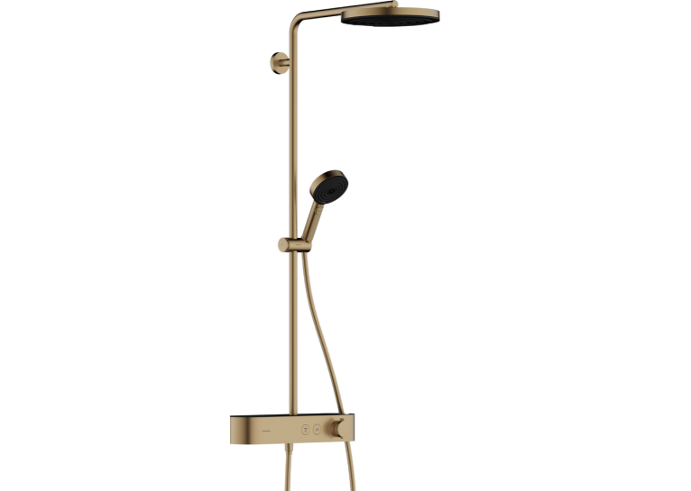Душевая система Hansgrohe Pulsify Showerpipe 260 1jet 400, Brushed Bronze (24220140)