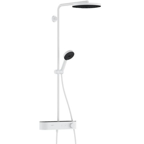 Душова система Hansgrohe Pulsify Showerpipe 260 1jet 400 EcoSmart, Matt White (24221700) (Пошкоджене пакування)
