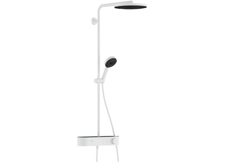 Душова система Hansgrohe Pulsify Showerpipe 260 1jet 400 EcoSmart, Matt White (24221700) (Пошкоджене пакування)