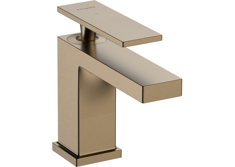 Смеситель Hansgrohe Tecturis E 80 CoolStart для умывальника без донного клапана, Brushed Bronze (73001140)