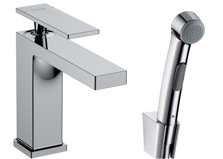 Змішувач Hansgrohe Tecturis E 110 для умивальника з гігієнічною лійкою, Chrome (73210000)