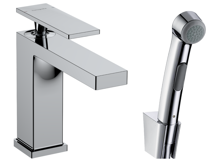 Змішувач Hansgrohe Tecturis E 110 для умивальника з гігієнічною лійкою, Chrome (73210000)