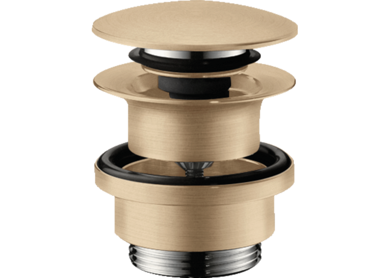 Донний клапан для умивальника Hansgrohe Push-open Brushed Bronze 50100140