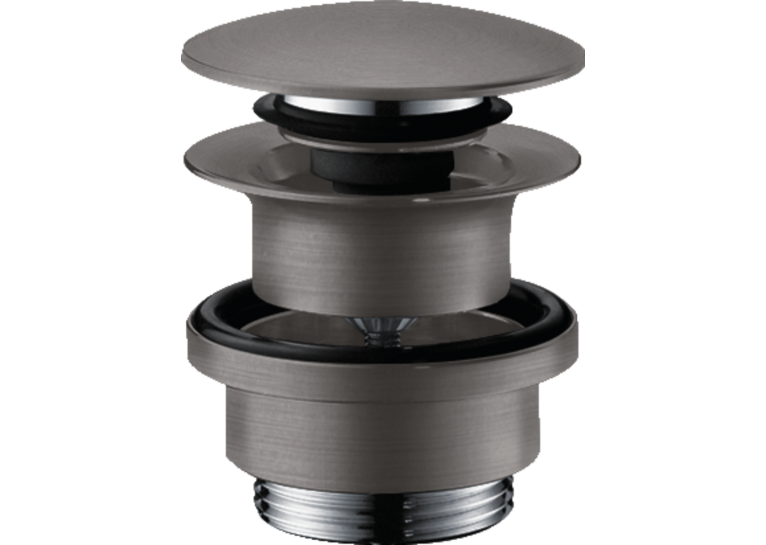 Донний клапан для умивальника Hansgrohe Push-open Brushed Black 50100340