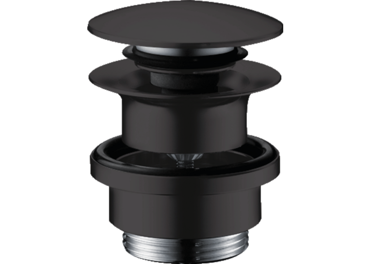 Донний клапан для умивальника Hansgrohe Push-open Matt Black 50100670