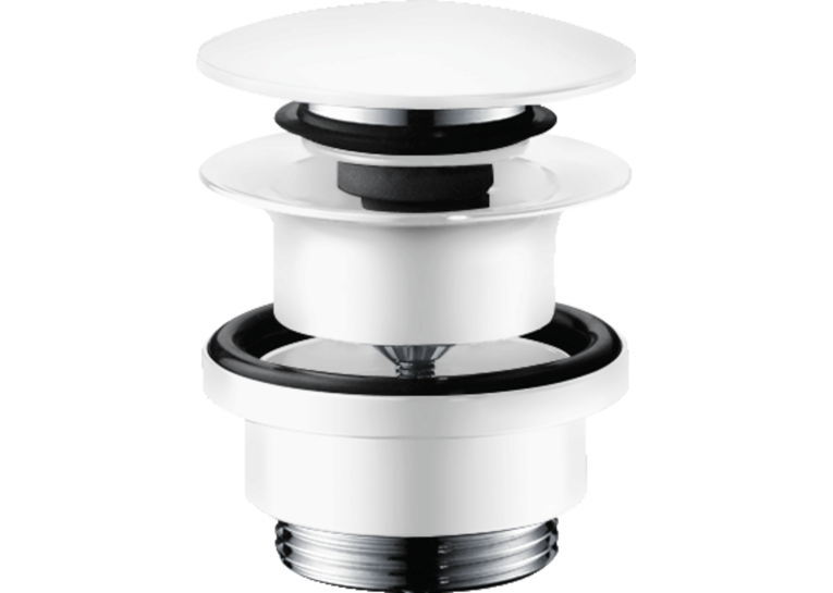 Донний клапан для умивальника Hansgrohe Push-open Matt White 50100700