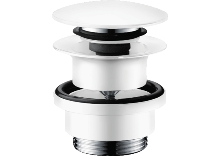 Донний клапан для умивальника Hansgrohe Push-open Matt White 50100700