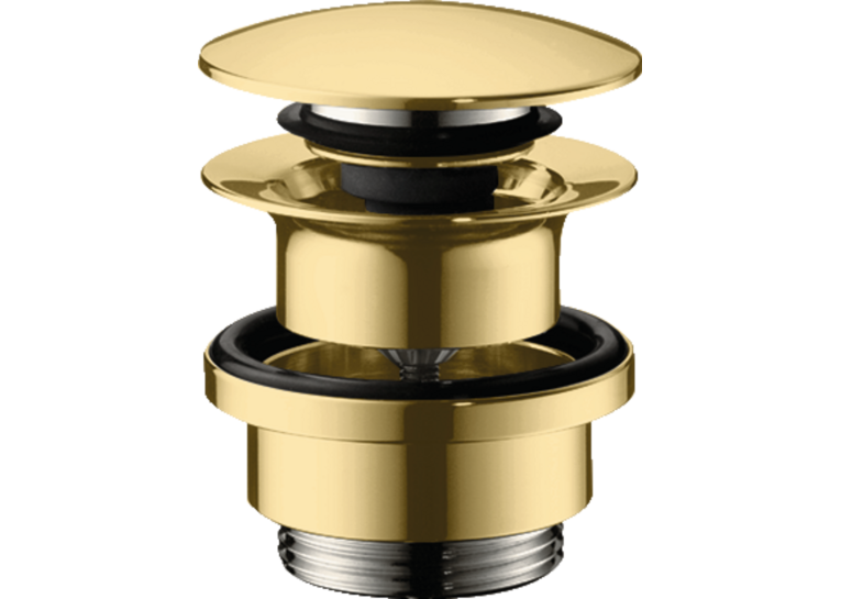 Донний клапан для умивальника Hansgrohe Push-open Polished Gold Optic 50100990