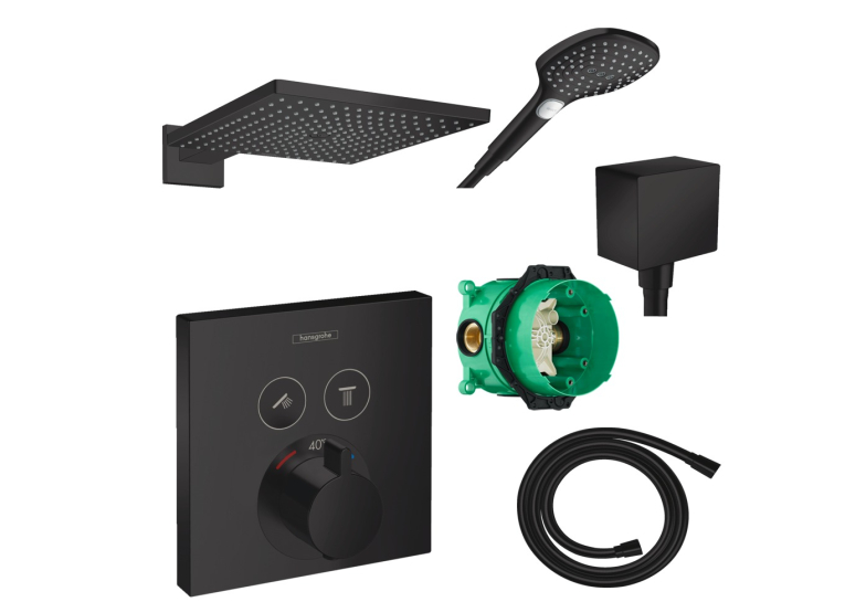  Душова система прихованого монтажу Hansgrohe Raindance 6в1 Matt Black 1032020