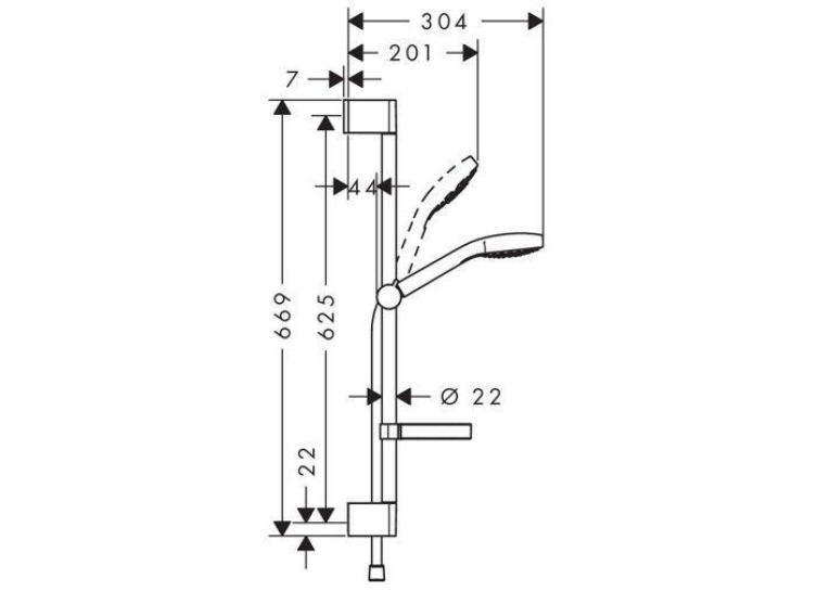 Душовий гарнітур Hansgrohe Croma Select S Vario, 26566400
