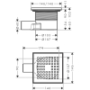 Точковий трап Hansgrohe RainDrain Point 56248800 Chrome 150/150 мм