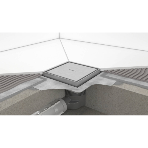 Точковий трап Hansgrohe RainDrain Brilliance 56251800 Brushed Stainless Steel 150/150 мм