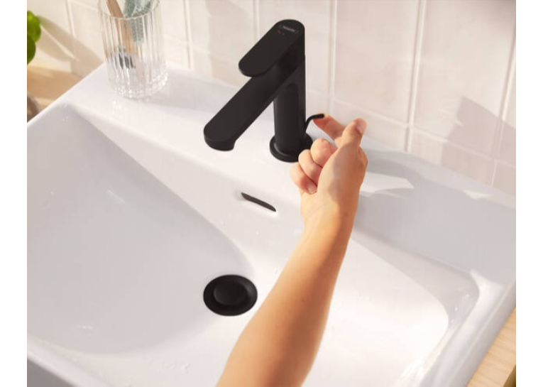 Змішувач Hansgrohe Rebris S 110 Coolstart для умивальника з д/к pop-up, Matt Black 72519670