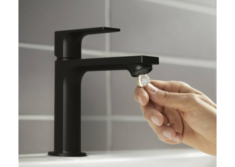 Смеситель Hansgrohe Rebris E 110 Coolstart для умывальника с д/у pop-up. Matt Black 72559670
