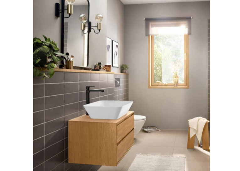 Змішувач Hansgrohe Rebris E 240 CoolStart для умивальника з д/к pop-up. Matt Black 72581670