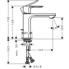 Змішувач Hansgrohe Rebris S 110 Coolstart EcoSmart+ для умивальника з д/к pop-up. Chrome 72588000