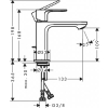Смеситель Hansgrohe Rebris E 110 Coolstart EcoSmart+ для умывальника с д/к pop-up. Matt Black 72589670
