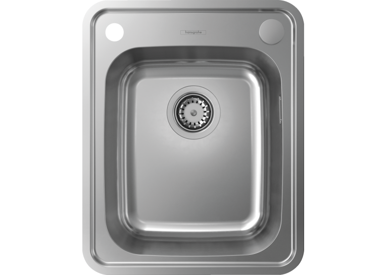 Кухонна мийка Hansgrohe S412-F340 на стільницю 420х520 із сифоном automatic 43334800